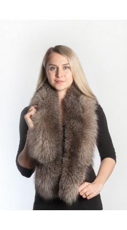 Crystal fox fur scarf